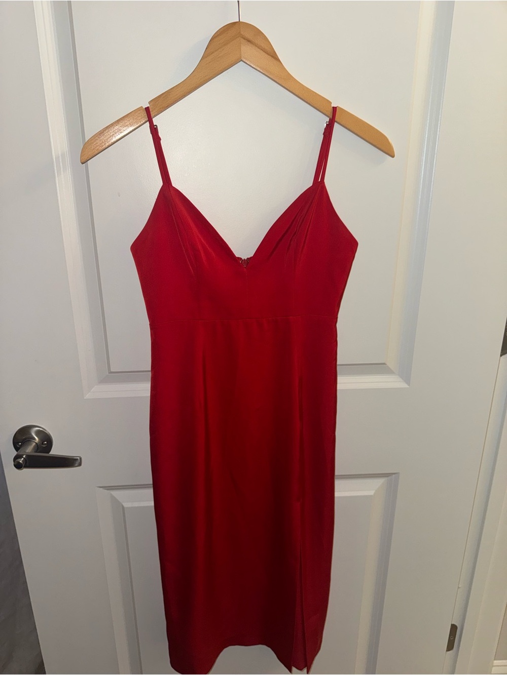 NBD Scarlet Midi Sheath Dress with Spaghetti Straps
